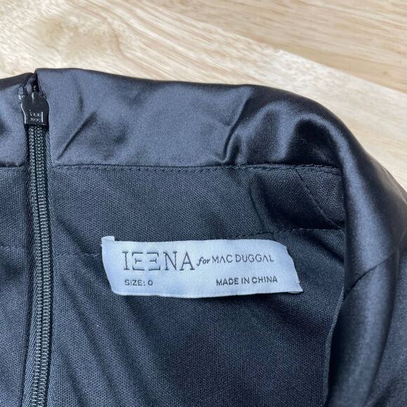 Mac Duggal NWOT Tuxedo Style A-Line Cocktail Blazer Dress Size 0 Black Plunge - Picture 5 of 8